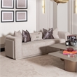 Michael Amini Canberra Chenille Sofa - Mink/Light Ash