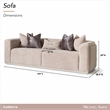 Michael Amini Canberra Chenille Sofa - Mink/Light Ash