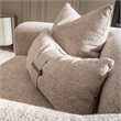 Michael Amini Canberra Chenille Chair and a Half - Mink/Light Ash