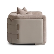 Michael Amini Canberra Chenille Chair and a Half - Mink/Light Ash