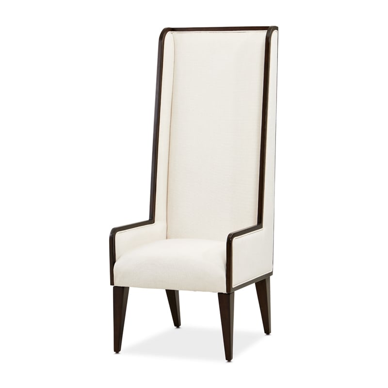 Michael Amini Belmont Place Desk and Chair Office Set in Cream/Espresso