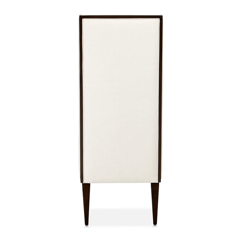 Michael Amini Belmont Place Desk and Chair Office Set in Cream/Espresso