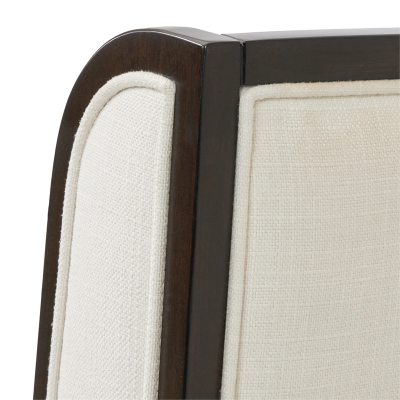 Michael Amini Belmont Place Desk and Chair Office Set in Cream/Espresso