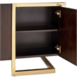 Michael Amini Belmont Place Desk and Chair Office Set in Cream/Espresso