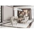 Michael Amini St. Charles 9-Piece Pedestal Dining Room Set - Dove Gray