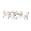 Michael Amini St. Charles 9-Piece Pedestal Dining Room Set - Dove Gray