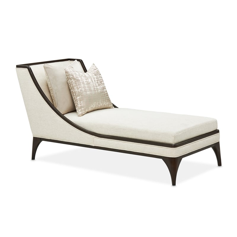 Michael Amini Paris Chic Armless Chaise - Cremini/Espresso