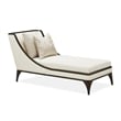 Michael Amini Paris Chic Armless Chaise - Cremini/Espresso