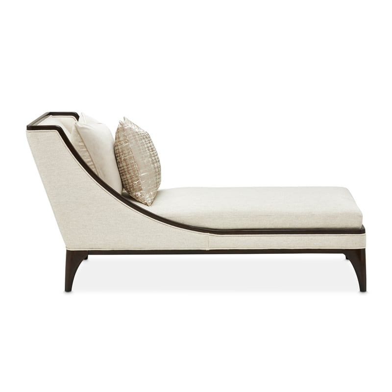 Michael Amini Paris Chic Armless Chaise - Cremini/Espresso