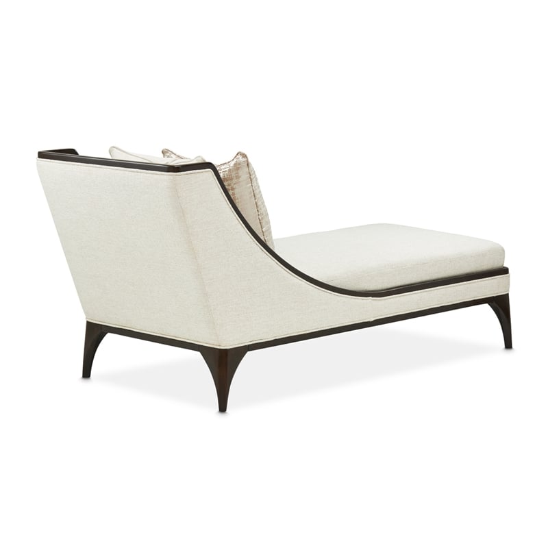 Michael Amini Paris Chic Armless Chaise - Cremini/Espresso