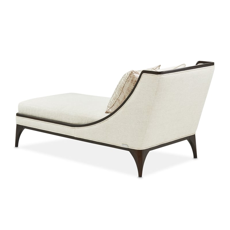 Michael Amini Paris Chic Armless Chaise - Cremini/Espresso