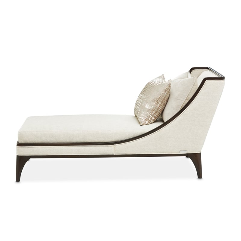 Michael Amini Paris Chic Armless Chaise - Cremini/Espresso