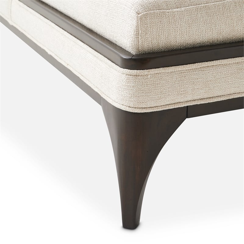 Michael Amini Paris Chic Armless Chaise - Cremini/Espresso