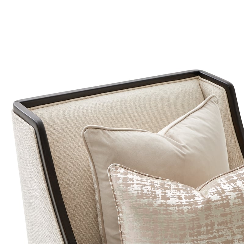 Michael Amini Paris Chic Armless Chaise - Cremini/Espresso
