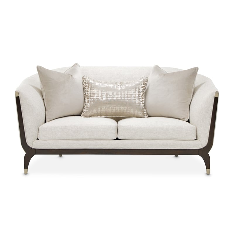 Michael Amini Paris Chic Loveseat - Cremini/Espresso