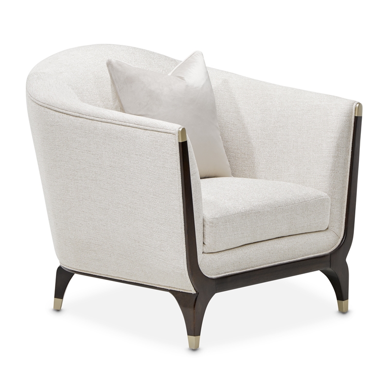 Michael Amini Paris Chic Matching Chair - Cremini/Espresso