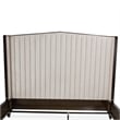 Paris Chic Eastern King Channel Tufted Velvet Bed - Ivory/Espresso