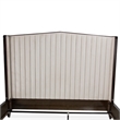 Paris Chic Queen Channel Tufted Velvet Bed - Ivory/Espresso