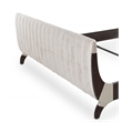 Paris Chic Cal. King Tufted Sleigh Bed - Doeskin/Espresso