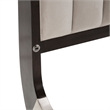 Paris Chic Eastern King Tufted Sleigh Bed - Doeskin/Espresso