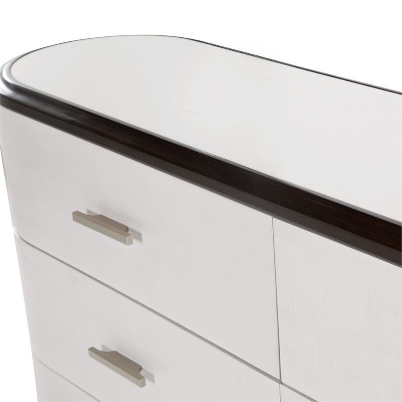 Michael Amini Paris Chic Wood & Marble Dresser - Espresso