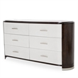 Michael Amini Paris Chic Wood & Marble Dresser - Espresso
