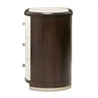 Paris Chic Wood & Marble Nightstand - Espresso