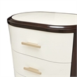 Paris Chic Wood & Marble Nightstand - Espresso