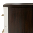 Paris Chic Wood & Marble Nightstand - Espresso