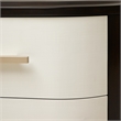 Paris Chic Wood & Marble Nightstand - Espresso