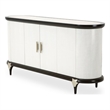 Paris Chic Wood & Marble Sideboard - White Anigre/Espresso
