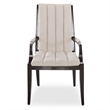 Michael Amini Paris Chic Dining Arm Chair - Doeskin/Espresso