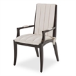 Michael Amini Paris Chic Dining Arm Chair - Doeskin/Espresso