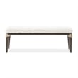 Michael Amini Paris Chic Faux-Fur Accent Bench - Cream/Espresso