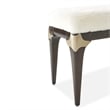 Michael Amini Paris Chic Faux-Fur Accent Bench - Cream/Espresso