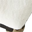 Michael Amini Paris Chic Faux-Fur Accent Bench - Cream/Espresso