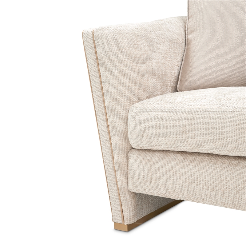 La Terrazza Chenille Sofa - Cappuccino/Light Champagne