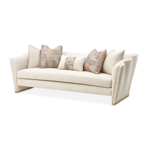 La Terrazza Chenille Sofa - Cappuccino/Light Champagne