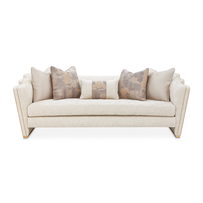 La Terrazza Chenille Sofa - Cappuccino/Light Champagne