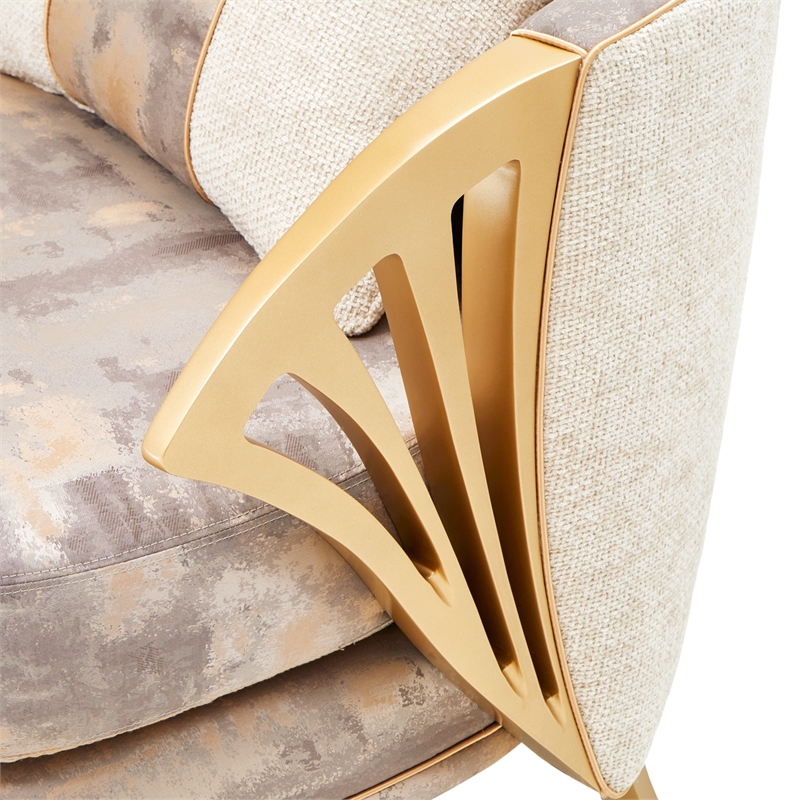 La Terrazza Accent Chair - Cappuccino/Champagne Gold