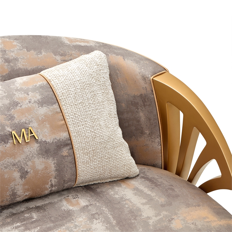 La Terrazza Accent Chair - Cappuccino/Champagne Gold