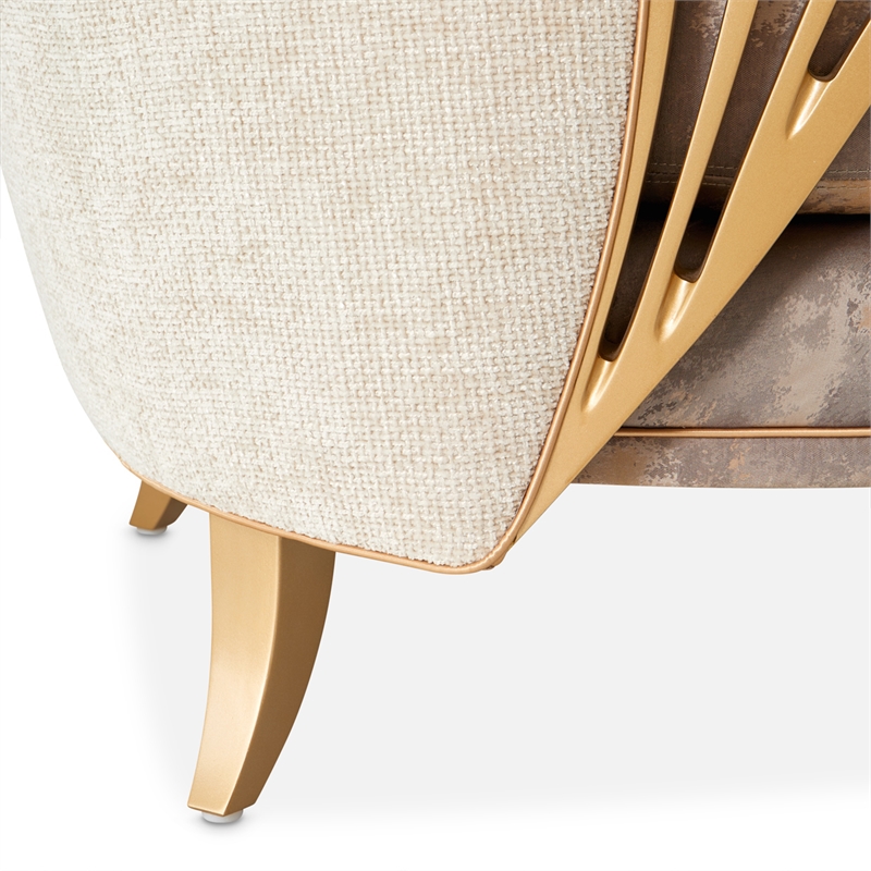 La Terrazza Accent Chair - Cappuccino/Champagne Gold