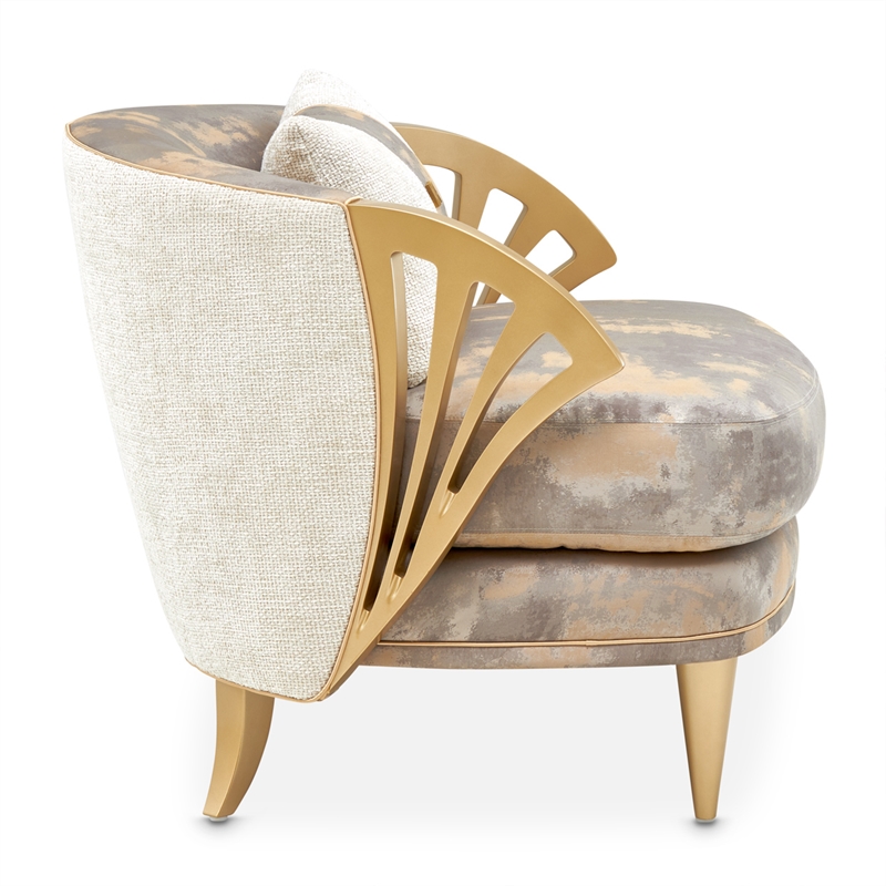La Terrazza Accent Chair - Cappuccino/Champagne Gold
