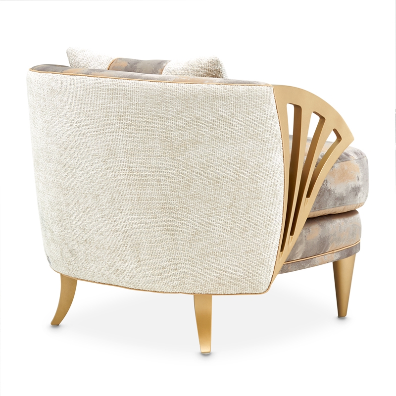 La Terrazza Accent Chair - Cappuccino/Champagne Gold