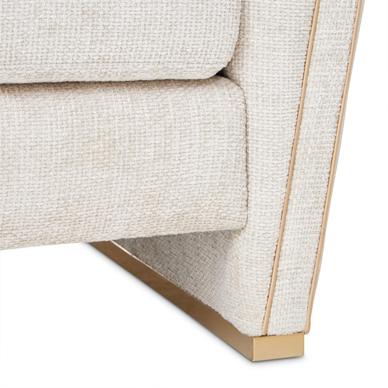 La Terrazza Matching Chenille Chair - Cappuccino/Light Champagne
