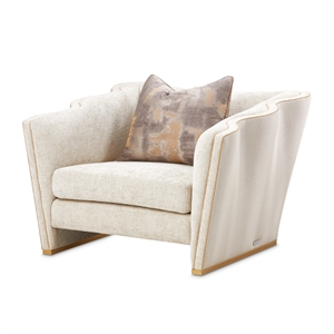La Terrazza Matching Chenille Chair - Cappuccino/Light Champagne