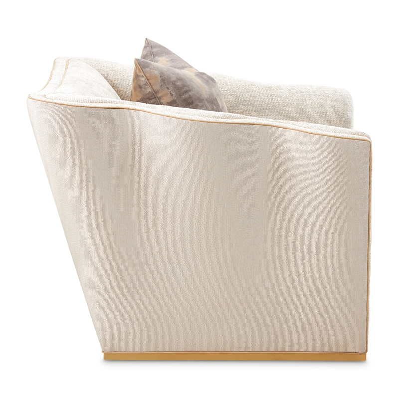 La Terrazza Matching Chenille Chair - Cappuccino/Light Champagne