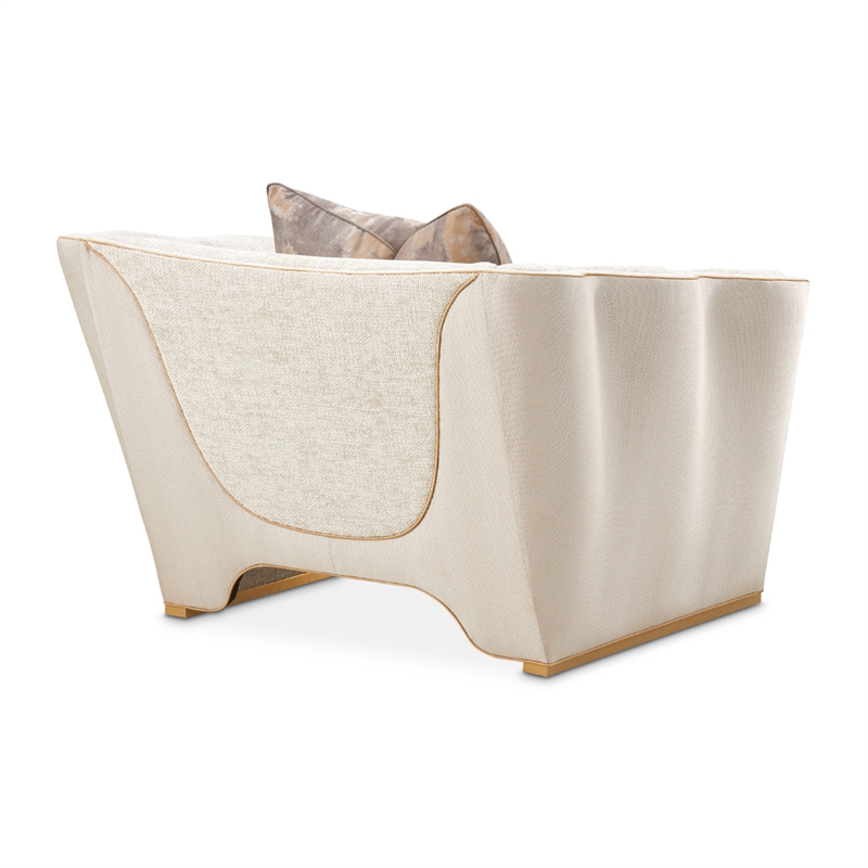 La Terrazza Matching Chenille Chair - Cappuccino/Light Champagne