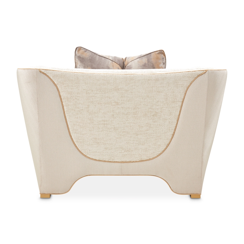 La Terrazza Matching Chenille Chair - Cappuccino/Light Champagne