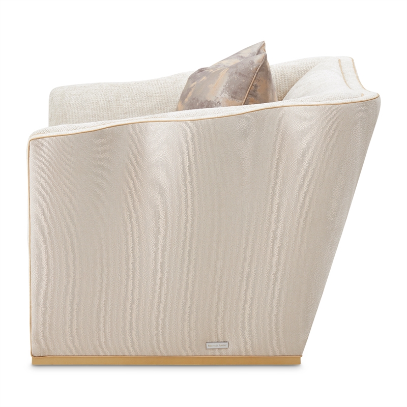 La Terrazza Matching Chenille Chair - Cappuccino/Light Champagne